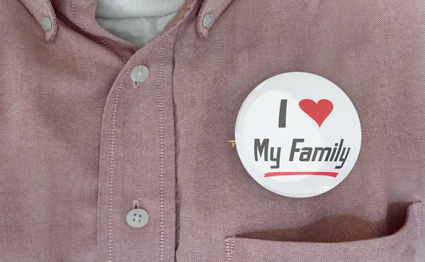 Love Family Button Pin Proud Relatives Illustration — Stock Photo, Image