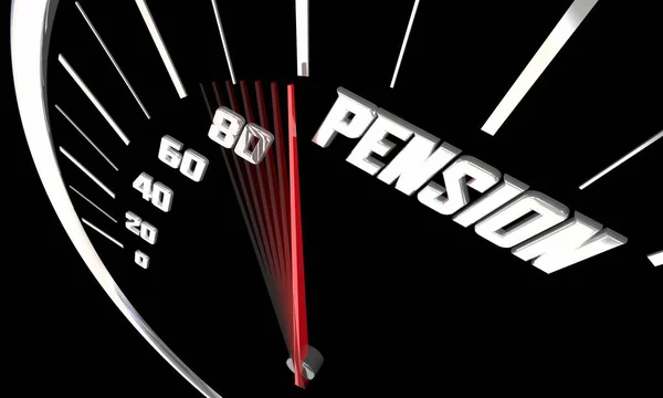 Pension Account Rising Investment Growth Speedometer Level Illustration — Stock Photo, Image