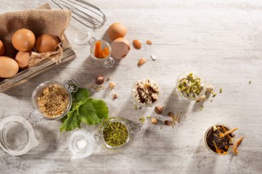 dondurma hazırlama için malzemeler