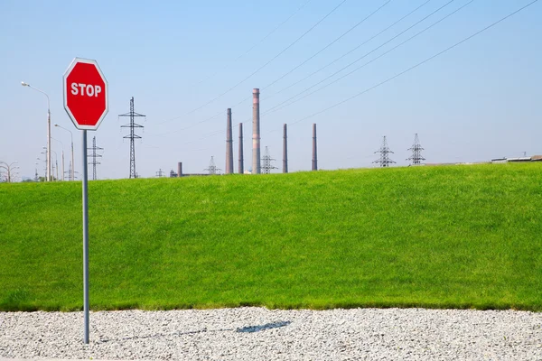 Industrial Area sunny day — Stock Photo, Image