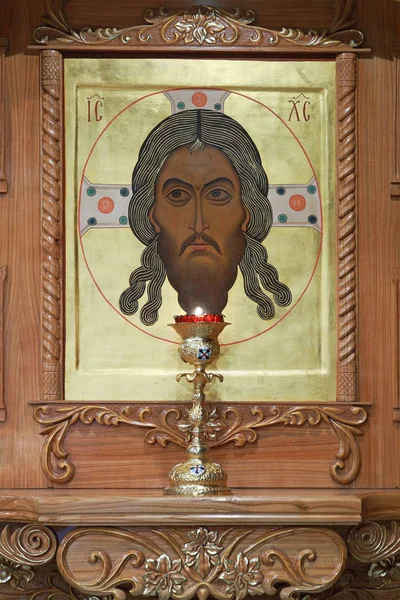 正教会のイコノスタスは、イエス ・ キリスト Vernicle — ストック写真