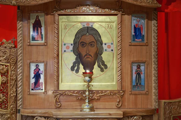 Prawosławny ikonostas, Vernicle Jezusa Chrystusa — Zdjęcie stockowe