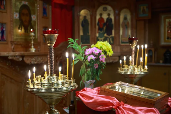 Candlesticks in the Temple — Stock Photo, Image