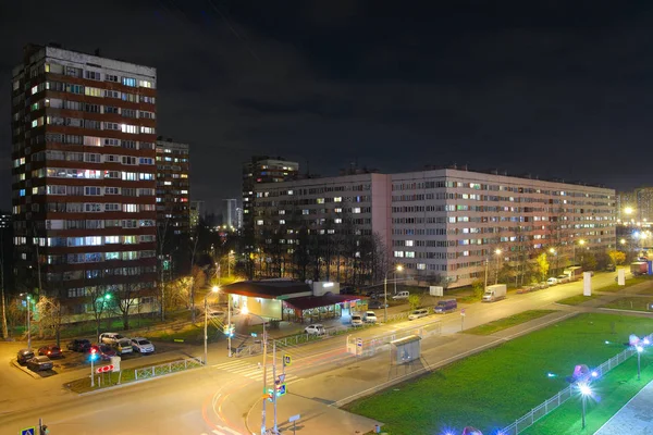 Ruas da cidade noite — Fotografia de Stock