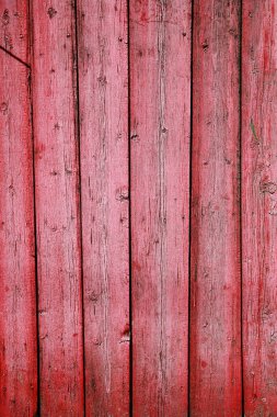 Eski kırmızı, ahşap çit