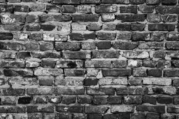 Кирпичная стена, черно-белая — стоковое фото