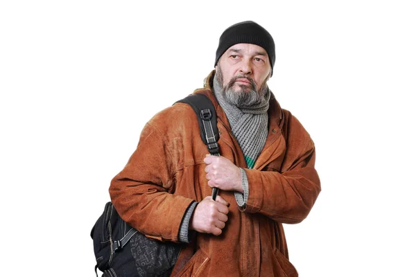 Hombre de verdad en blanco — Foto de Stock