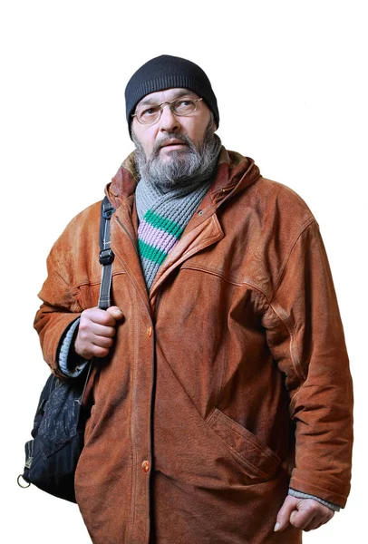 Hombre de verdad en blanco — Foto de Stock