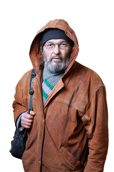 Hombre de verdad en blanco — Foto de Stock