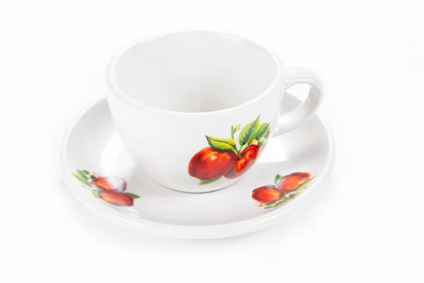 Cup and saucer isolated — Stock Photo, Image