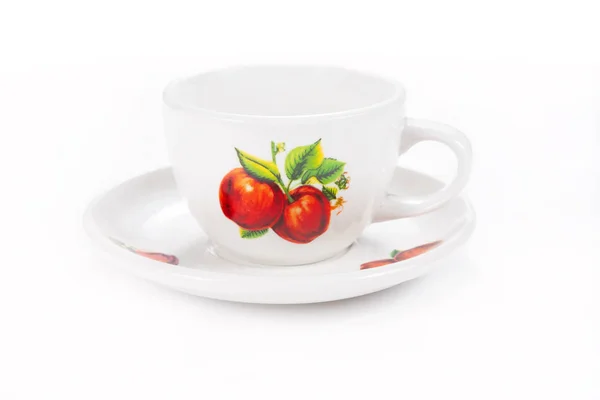 Cup and saucer isolated — Stock Photo, Image