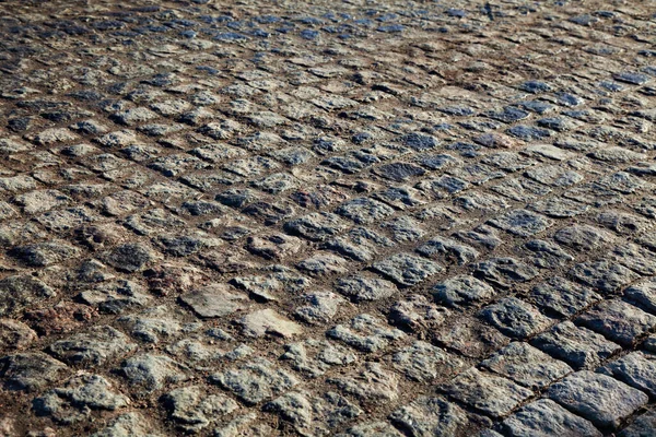 Каменная Дорога Крупным Планом Закате — стоковое фото