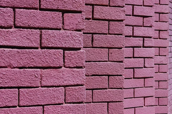 Фіолетова Пофарбована Цегляна Стіна — стокове фото