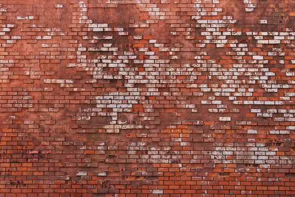 Parede Tijolo Colapso Velho Vermelho — Fotografia de Stock