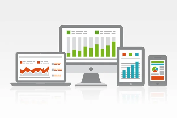 Website Und Mobile Analytics Konzept Der Website Analyse Und Datenanalyse — Stockfoto
