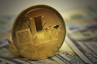 Litecoin bize dolar Bill.Crypto para birimi üzerinde. Yeni sanal para. Dolar para.
