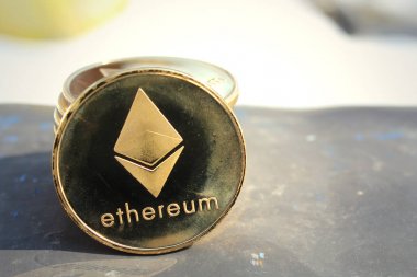 Ethereum Coins.Blockchain Cryptocurrency.Virtual para.
