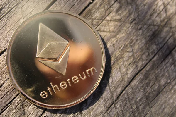 Ethereum Coin Virtual Money Cryptocurrency — Photo