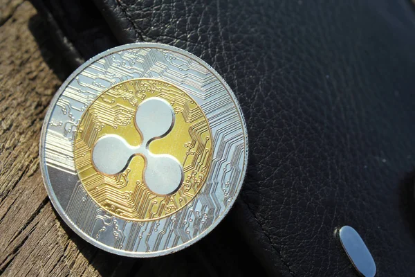 Ripple Coin New Virtual Money Crypto Ripplecoin — Stock Photo, Image