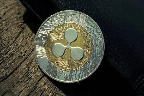 Ripple Coin Virtual Money Crypto Ripplecoin — Stock Photo, Image