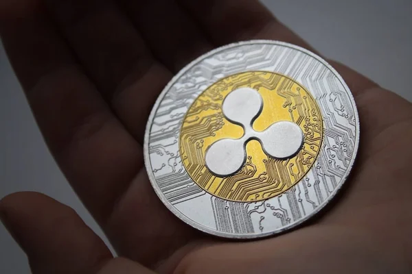 Ripple Xrp Kryptocurrency Blockchain Technology Virtual Currency Kryptowährung Neues Virtuelles lizenzfreie Stockfotos