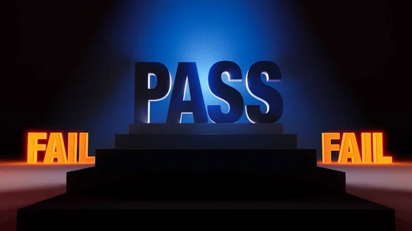 Odvážné Pass Triumfálně Stojí Temných Schodech Oslnivě Modře Podsvícené Nad — Stock fotografie