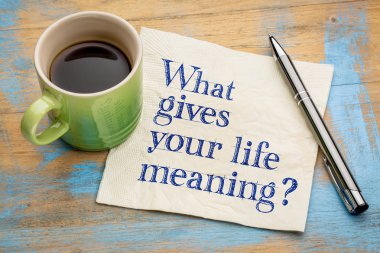 What gives your life meaning question clipart