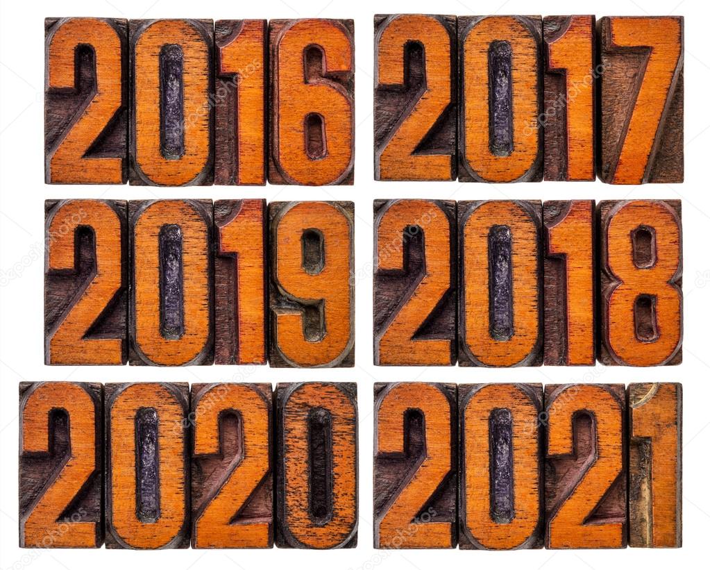 2016, 2017, 2018, 2019, 2020 and 2021 year set