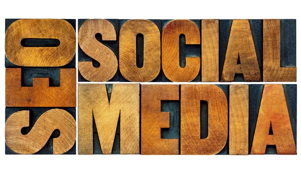 SEO e mídia social palavra abstrata — Fotografia de Stock