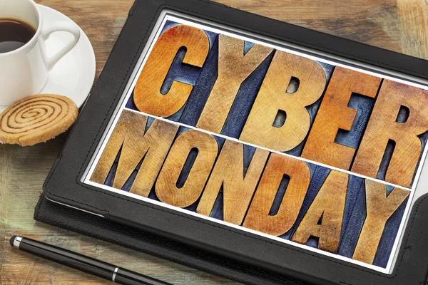 Cyber Monday - Conceptul de cumpărături online — Fotografie, imagine de stoc