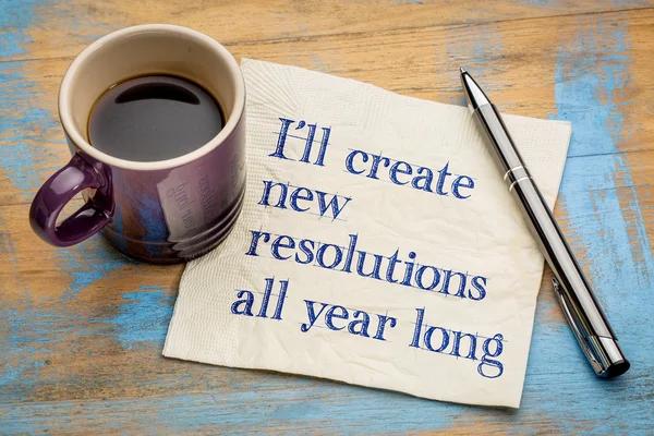 Vou criar novas resoluções durante todo o ano. — Fotografia de Stock