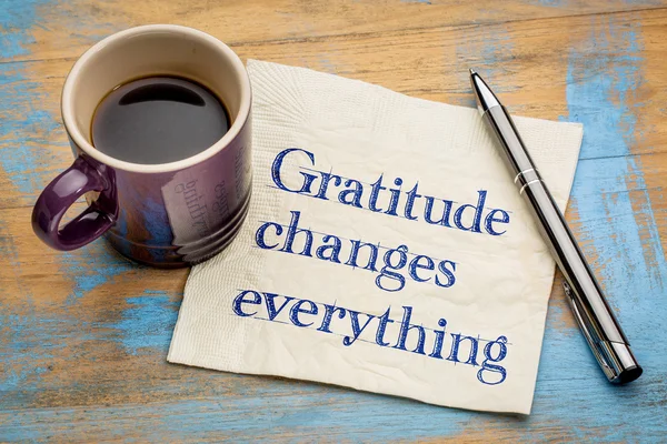 La gratitud lo cambia todo Imagen De Stock