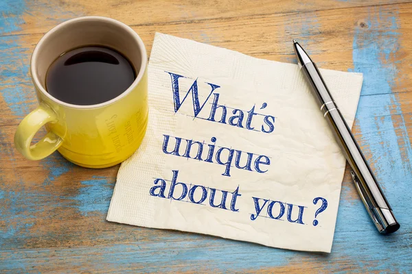 What is unique about you question — Stock Photo, Image