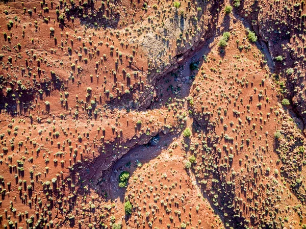 Vista aérea del desierto al amanecer —  Fotos de Stock