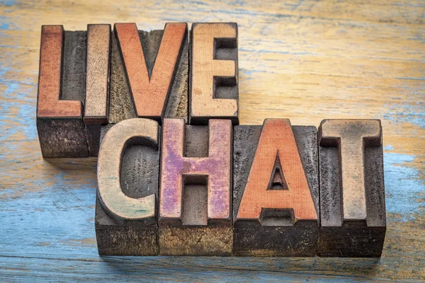 Live chat word abstract — Stock Photo, Image