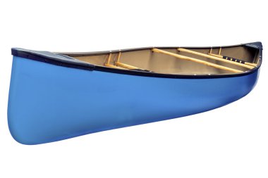 blue tandem canoe isolated clipart