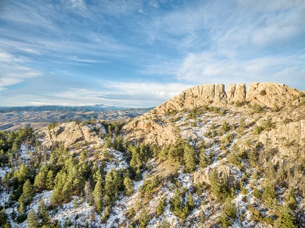 Horsetooth Rock in inverno — Foto Stock