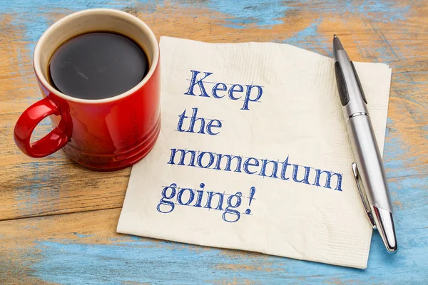 Keep the momentum going! — Stock fotografie