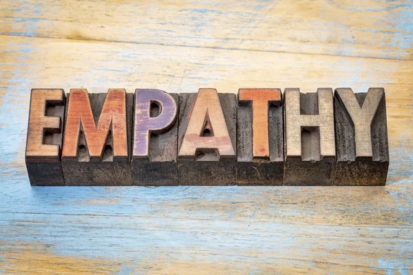 Empathy word abstract in wood type — Stock Photo, Image