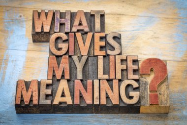 What gives my life meaning? clipart