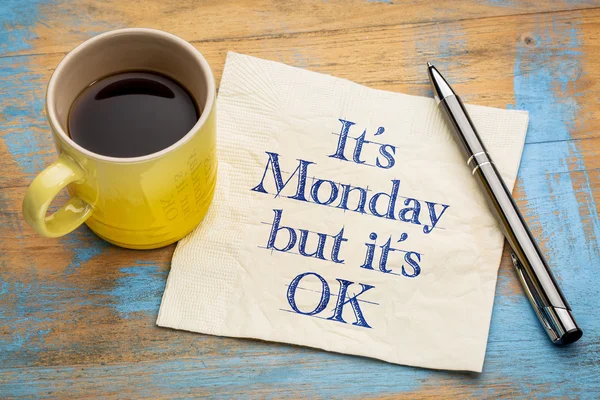 OK, it is Monday - napkin — Stock Photo, Image