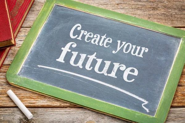 Create your future - blackboard sign — Stock Photo, Image