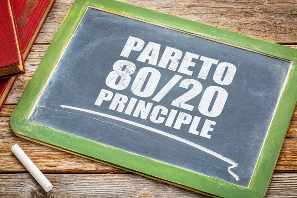 Zasada Pareto, osiemdziesiąt-dwadzieścia reguły — Zdjęcie stockowe