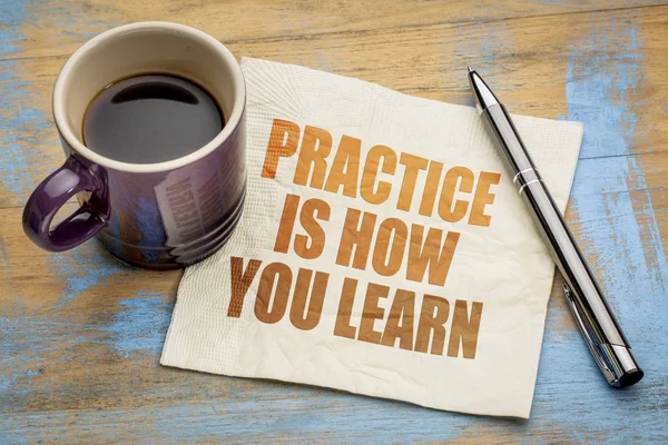 Practice is how your learn — Stock Photo, Image