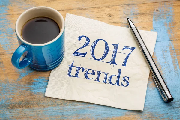 2017 trends concept on napkin — Stock Photo, Image