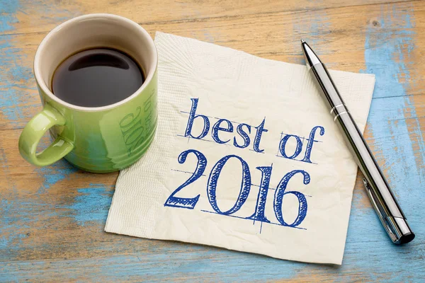 Best of 2016 napkin writing — Stock Photo, Image