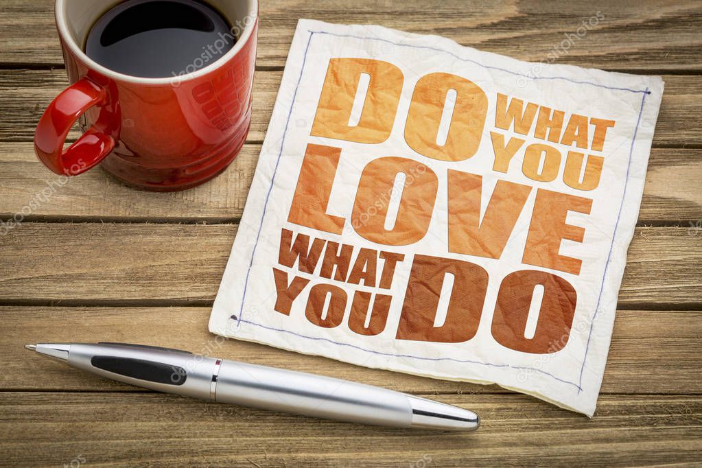 do what you love word abstract