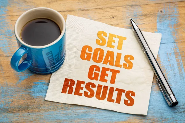 Set goals, get results — Stock Photo, Image