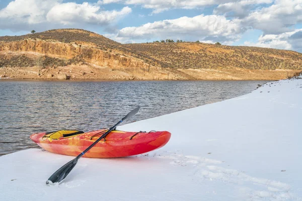 Kayak de invierno en Colorado — Foto de Stock