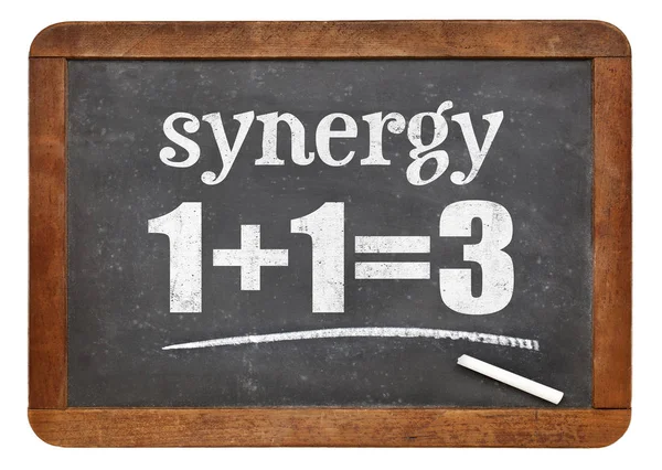 Synergy concept on blackboard — Stock Photo, Image